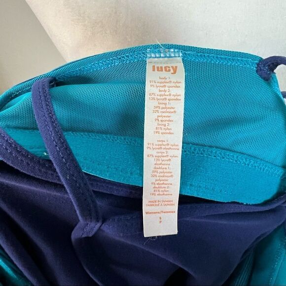 Lucy Blue Yoga Flow Built in Bra Tunic Tank Top - Picture 6 of 6